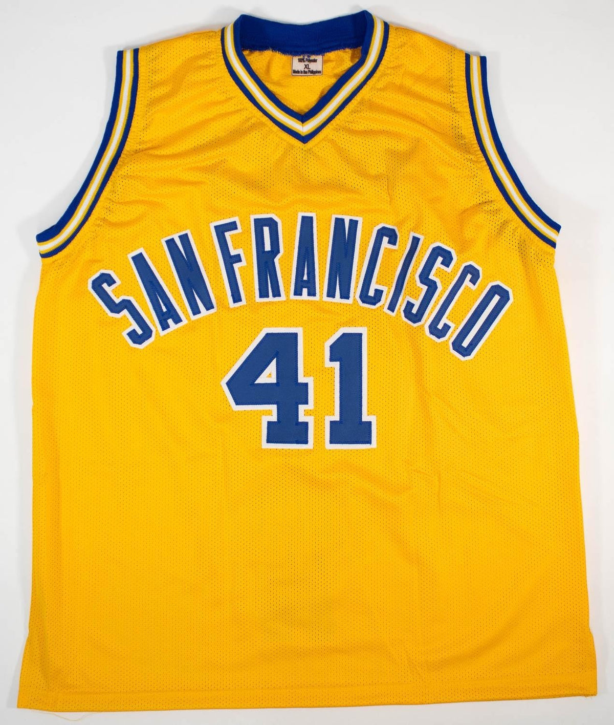 Jamaal Wilkes Signed Warriors Throwback San Francisco Photo Jersey (JSA COA)
