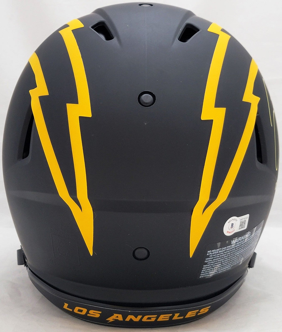 Justin Herbert Auto Chargers Eclipse Black Full Size Spd Helmet 2020 NFL ROY BAS