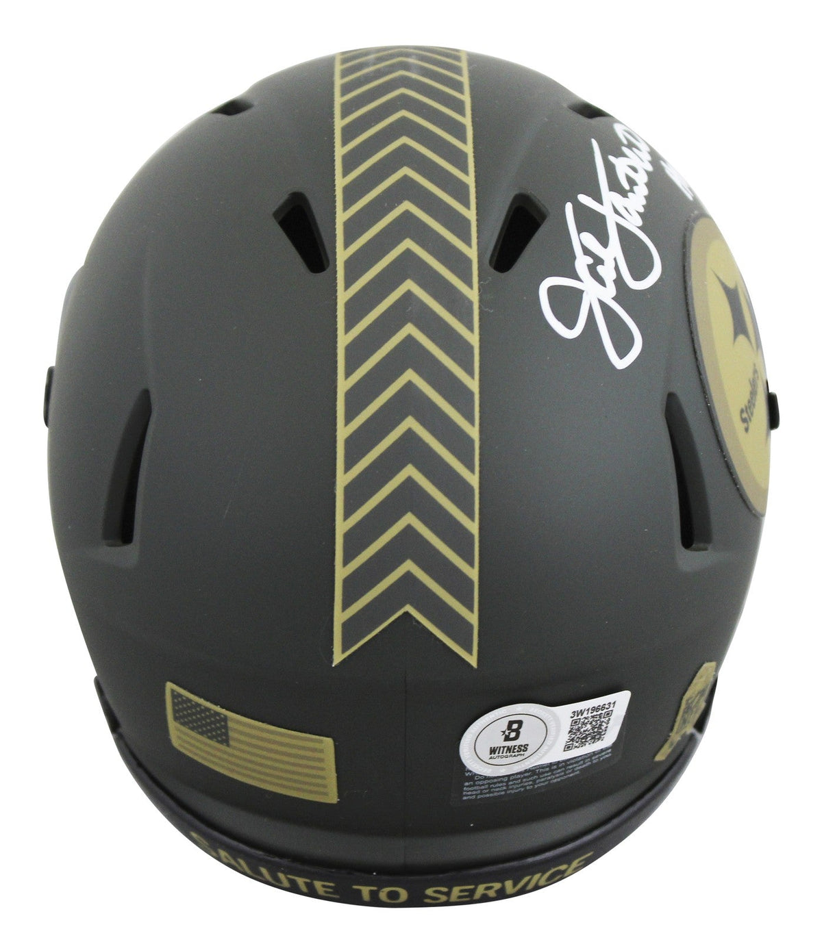 Steelers Jack Lambert "HOF 90" Signed STS IV Speed Mini Helmet W/ Case BAS Wit