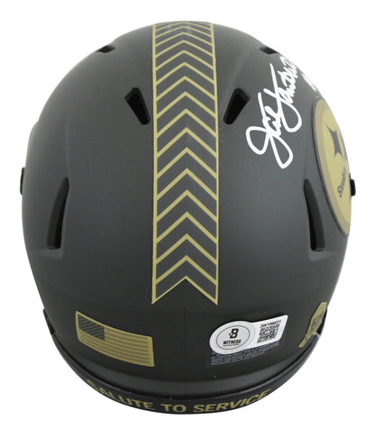 Steelers Jack Lambert "HOF 90" Signed STS IV Speed Mini Helmet W/ Case BAS Wit