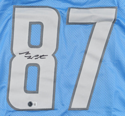 Sam LaPorta Signed Detroit Lions Jersey (Beckett) 2023 2nd Round Pk / Iowa / T.E