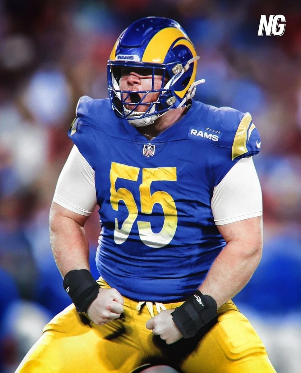 Braden Fiske Signed Los Angeles Rams Jersey (Beckett) 2024 2nd Round Pick - FSU