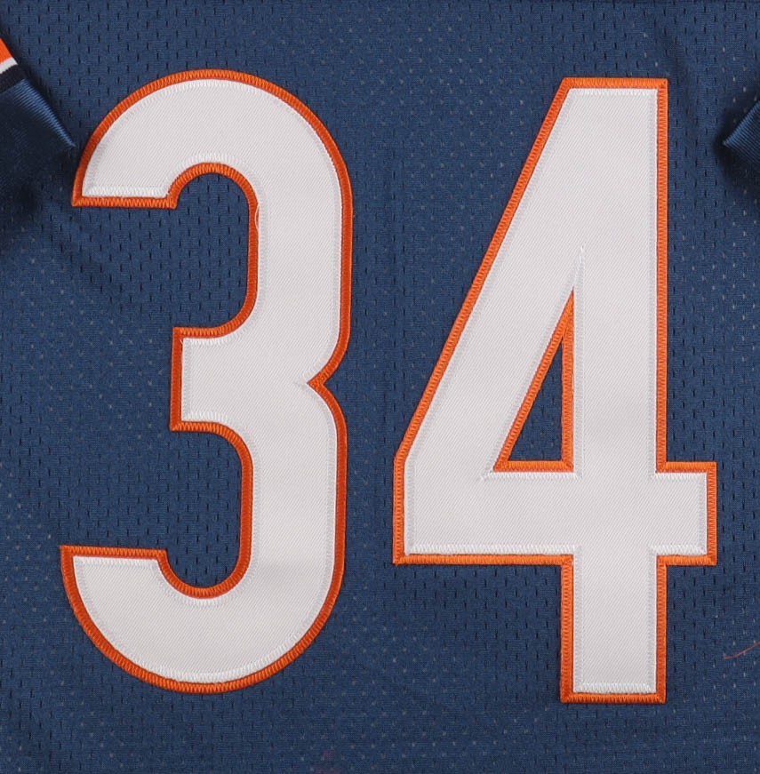 Walter Payton Signed 32x36 Custom Framed Cut Display w/Jersey & Bears Pin / PSA