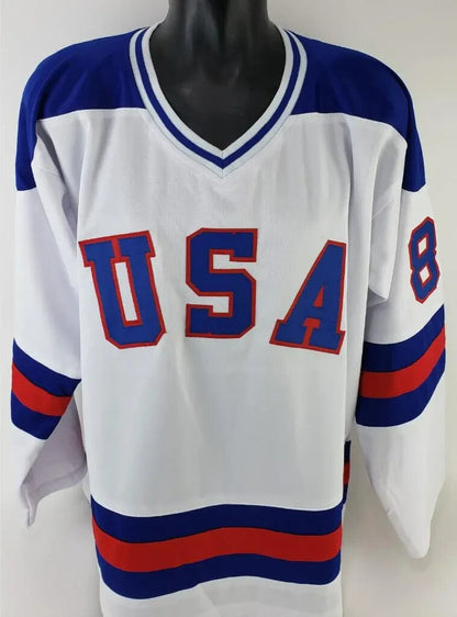 Robert O'Neill Signed 1980 Team USA 'Miracle on Ice" Jersey "Never Quit" (PSA)