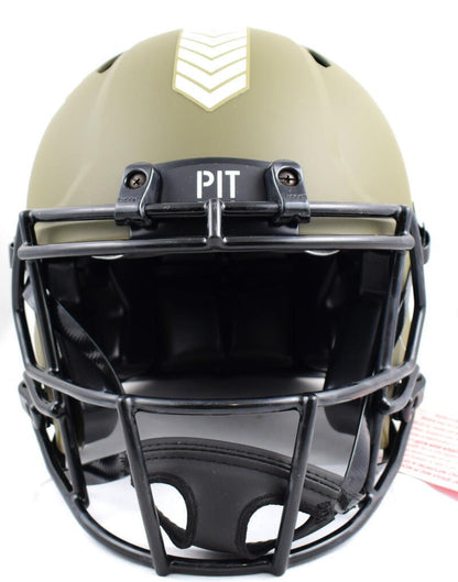 T.J. Watt Signed Steelers F/S Salute to Service Speed Authentic Helmet-Beckett W