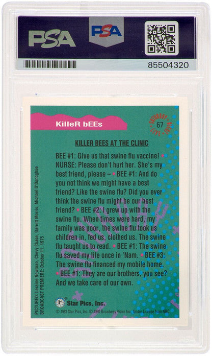 Chevy Chase Signed 1992 Star Pics SNL 'Killer Bees' Trading Card #67 - (PSA/DNA)