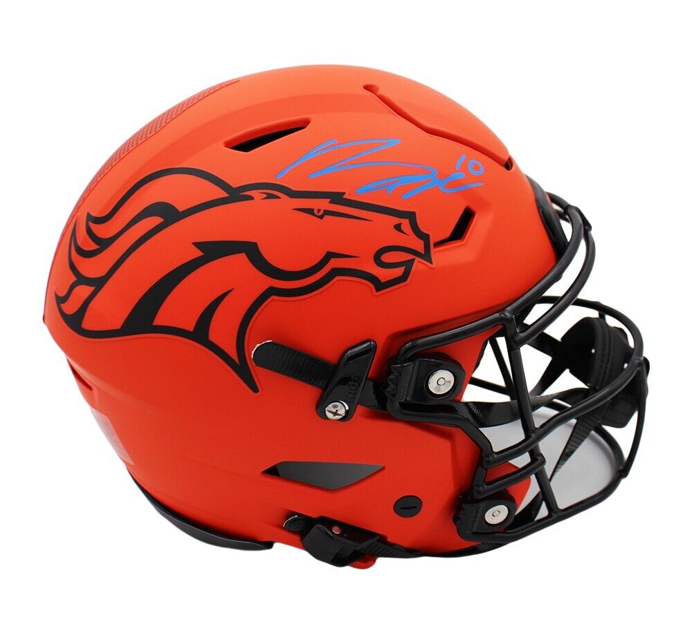 Bo Nix Signed Denver Broncos Speed Flex Authentic Rave NFL Helmet