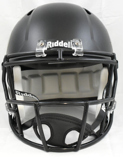 Travis Hunter Signed Colorado Buffaloes F/S Black Speed Helmet- Beckett W Holo