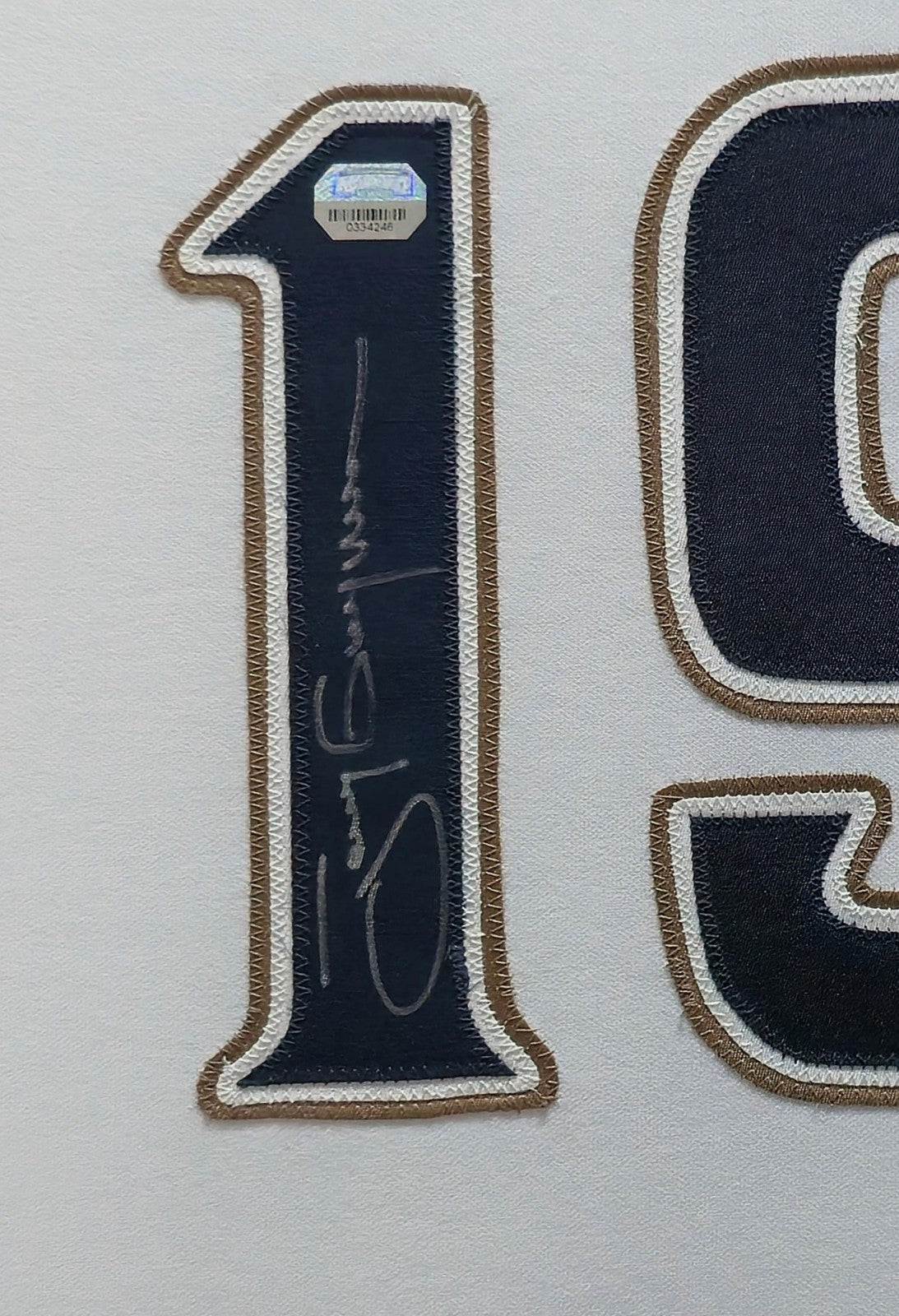 FRAMED IN SUEDE SAN DIEGO PADRES TONY GWYNN SIGNED JERSEY MOUNTED MEMORIES COA