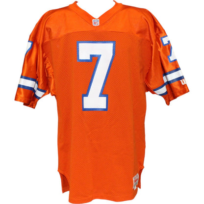 John Elway Autographed Denver Broncos Wilson Sz 44 Orange Jersey Beckett 52845