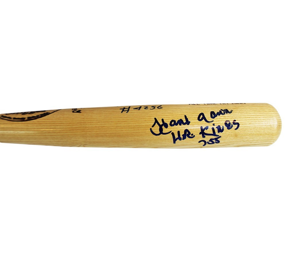 Pete Rose & Hank Aaron Signed Louisville Slugger Blonde Bat - Kit King/HR Kings