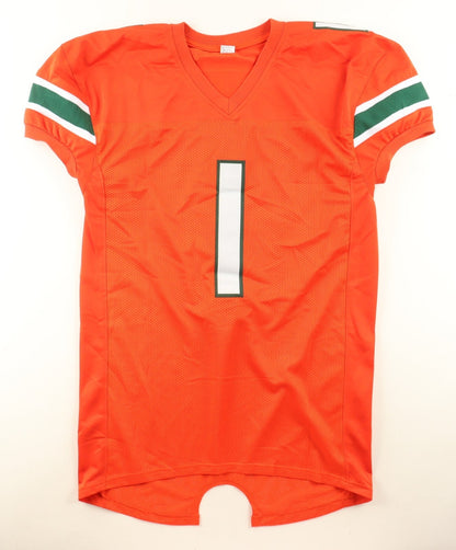 Mario Cristobal Signed Miami Hurricanes Jersey (Beckett) Current Head Coach