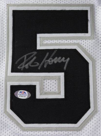Robert Horry Signed San Antonio Spurs Jersey (PSA COA) 7xNBA Champion / Forward