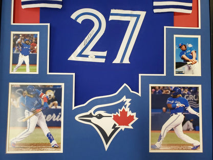 FRAMED TORONTO BLUE JAYS VLADAMIR GUERRERO JR AUTOGRAPHED SIGNED JERSEY JSA COA