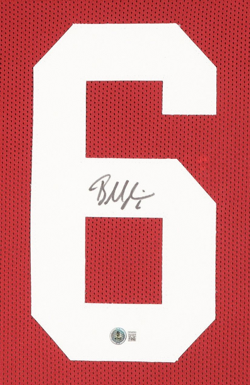 Baker Mayfield Signed Oklahoma Sooners 35"x 43" Framed Jersey (Beckett) Bucs Q.B