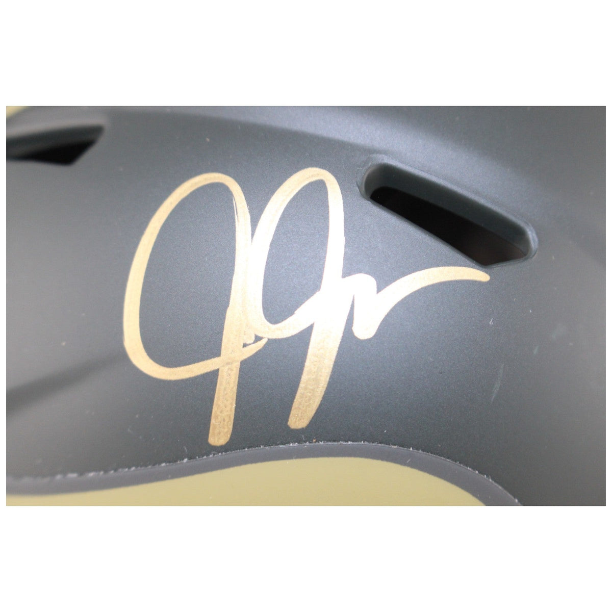 Justin Jefferson Autographed Minnesota Vikings STS Mini Helmet Beckett WIT 52882
