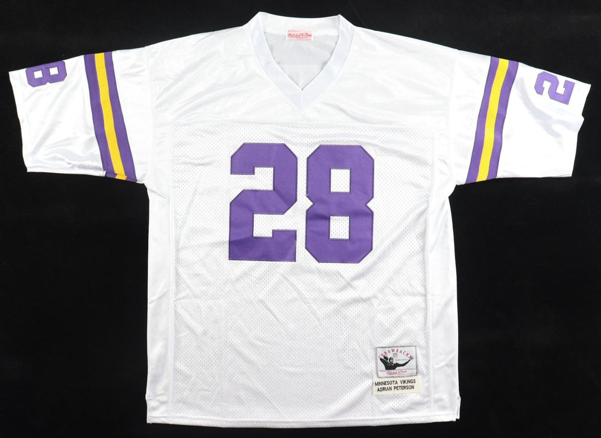 Adrian Peterson Signed Minnesota Vikings Mitchell & Ness White Jersey (JSA COA)