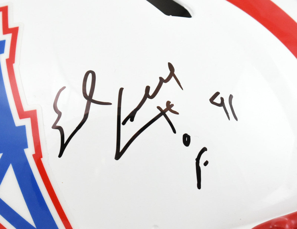 Eddie George Earl Campbell Signed Oilers F/S Speed Authentic Helmet- Fanatics BA