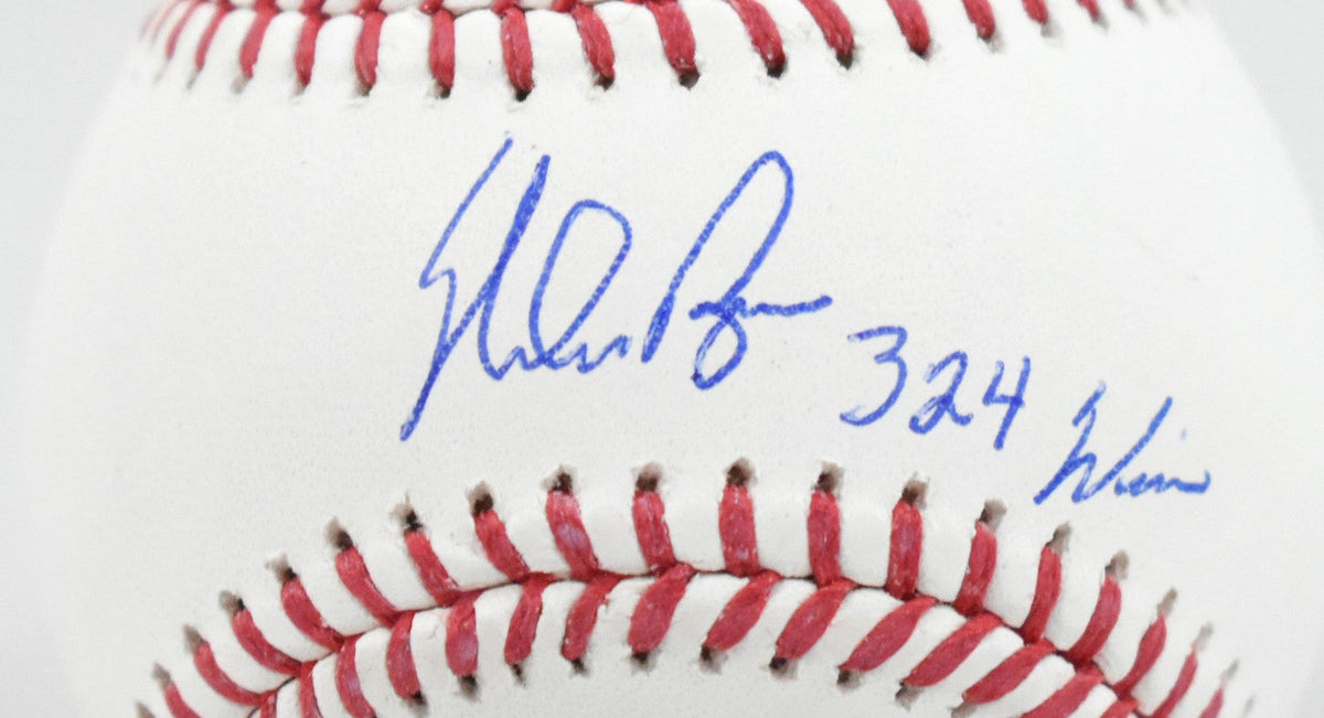 Nolan Ryan Autographed Rawlings OML Baseball w/ 324 Wins - PSA *Blue