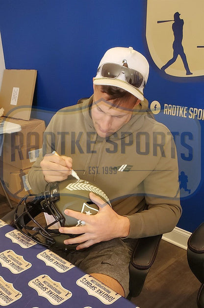 Tom Brady & Rob Gronkowski Signed New England Patriots Speed Auth STS NFL Helmet