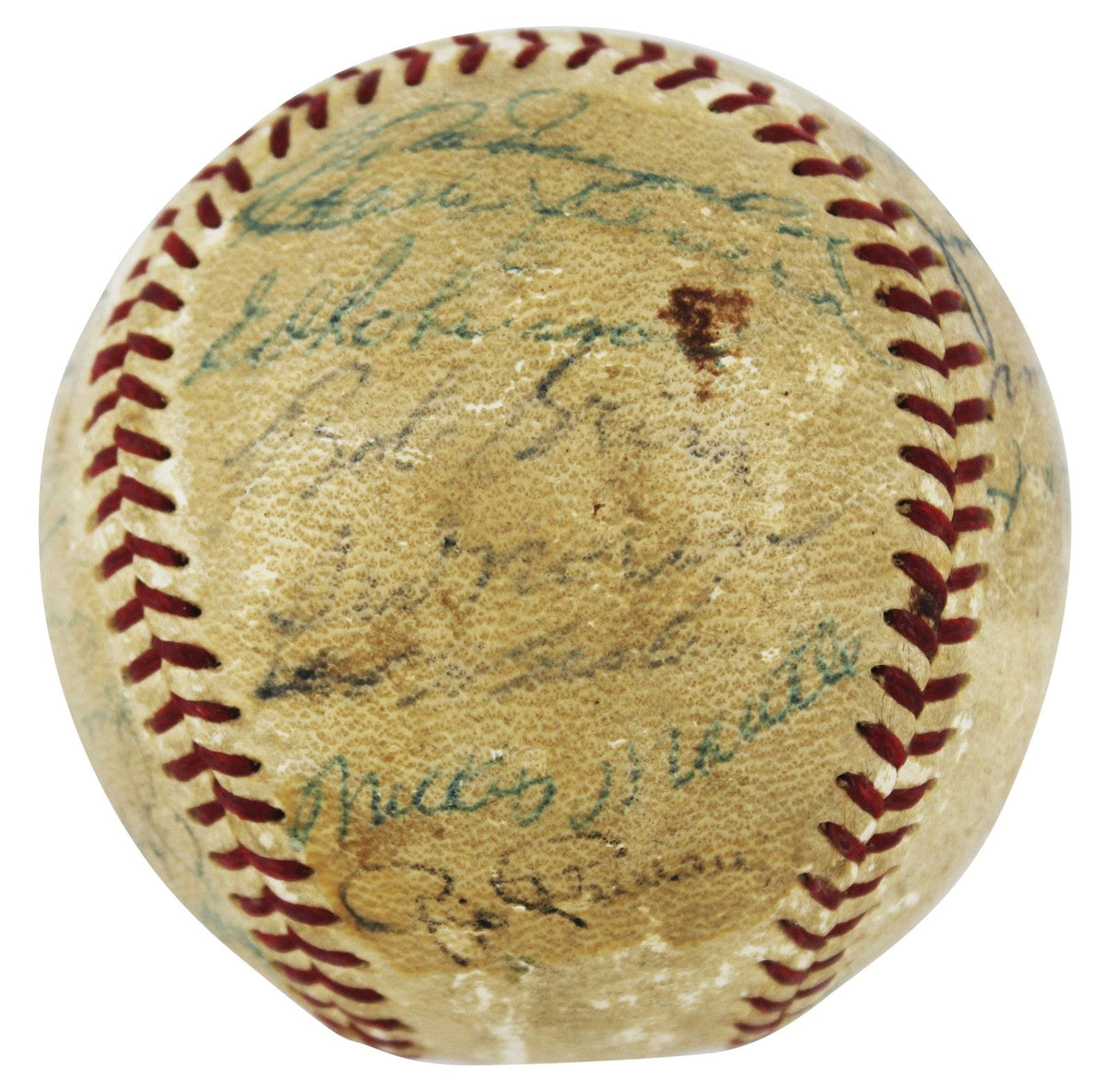 1955 Yankees (29) Mickey Mantle, Phil Rizzuto, Yogi Berra & Ed Ford Signed
