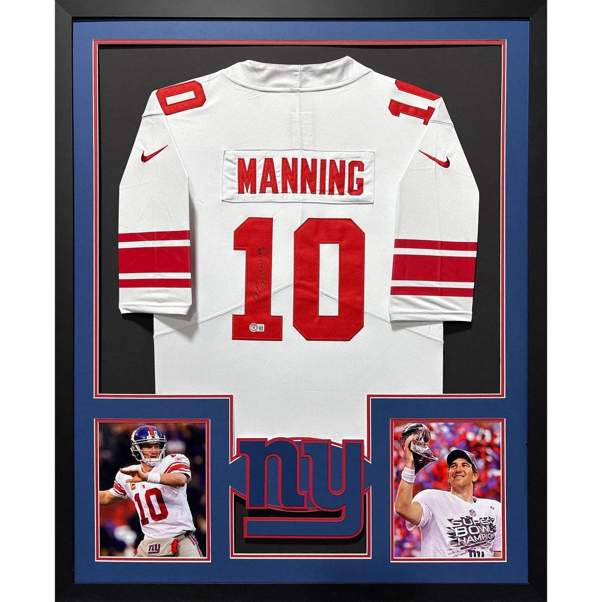 Eli Manning Autographed Signed Framed New York Giants Jersey BECKETT