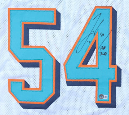 Zach Thomas Signed Miami Dolphins Jersey Inscribed HOF 2023 (Beckett) All Pro LB
