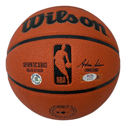 Larry Bird Boston Celtics Signed Wilson NBA Basketball Bird+PSA/DNA w/ Case