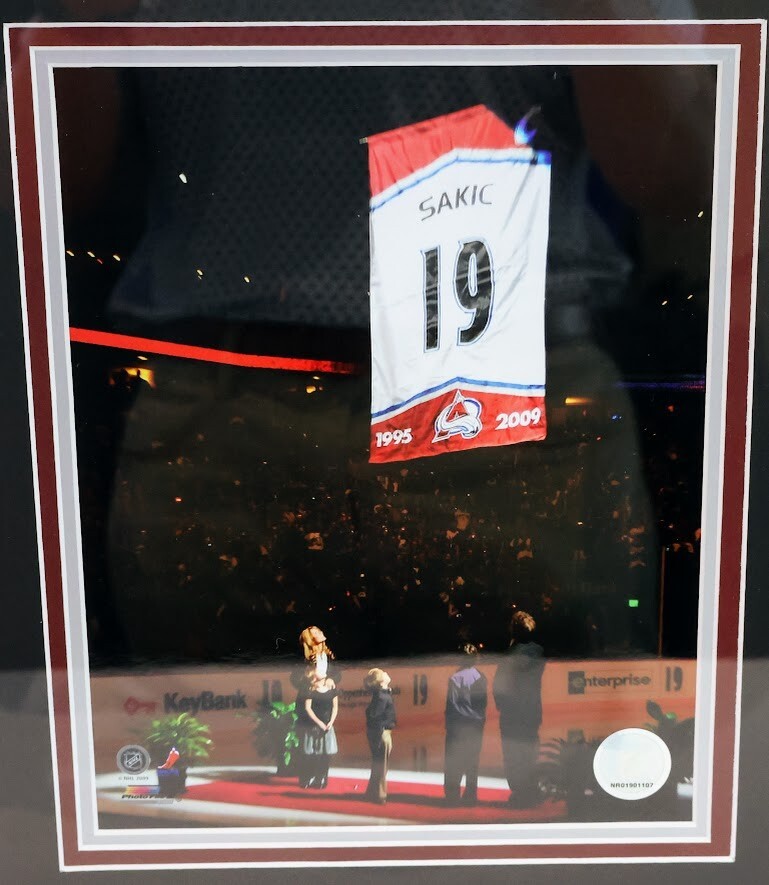 Joe Sakic Night Autographed Ticket Display with Photo & Engraved Plaque - JSA Ce