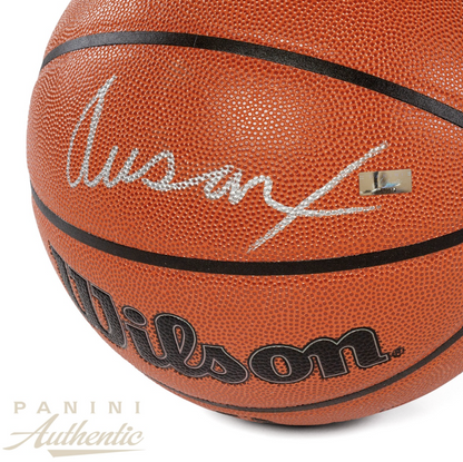 Ausar Thompson Autographed Detroit Pistons Wilson Basketball Panini