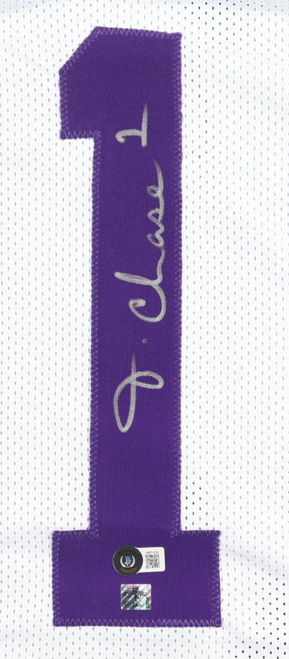 Ja'Marr Chase Signed LSU Tigers Jersey (Beckett) 2020 National Champ's Receiver