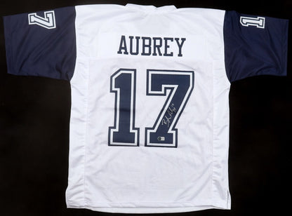 Brandon Aubrey Signed Dallas Cowboys Throwback Jersey (Beckett) Pro Bowl P.K.