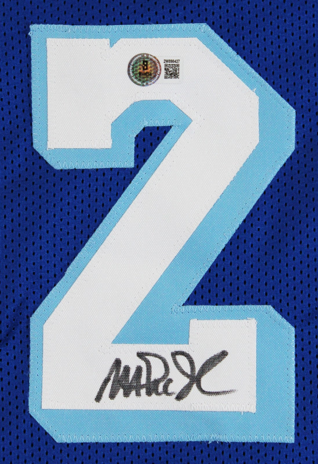 Magic Johnson Signed Blue Throwback Pro Style Framed Jersey BAS Witnessed 2