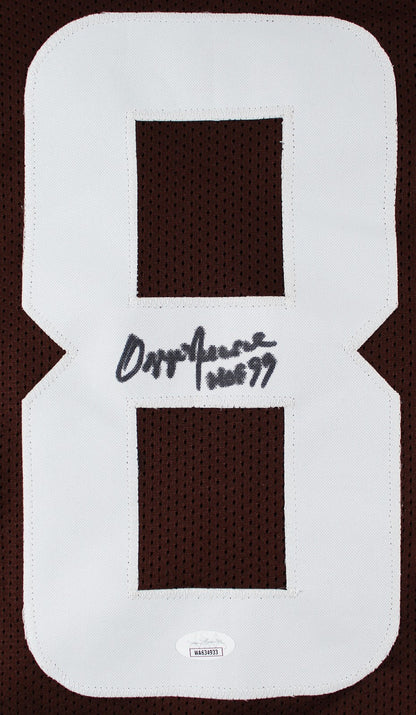 Ozzie Newsome "HOF 99" Authentic Signed Brown Pro Framed Style Jersey JSA Wit