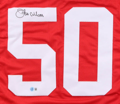Otis Wilson Signed Louisville Cardinals Jersey (Beckett) Bears Super Bowl XX L.B