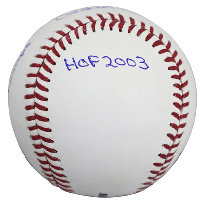Orioles Eddie Murray "Career Stat" Signed Manfred Oml Baseball BAS Witnessed