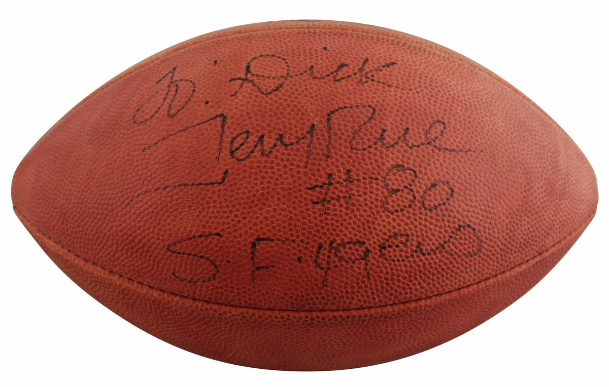 49ers Jerry Rice Authentic Signed Wilson Official Nfl Football BAS #BV01122