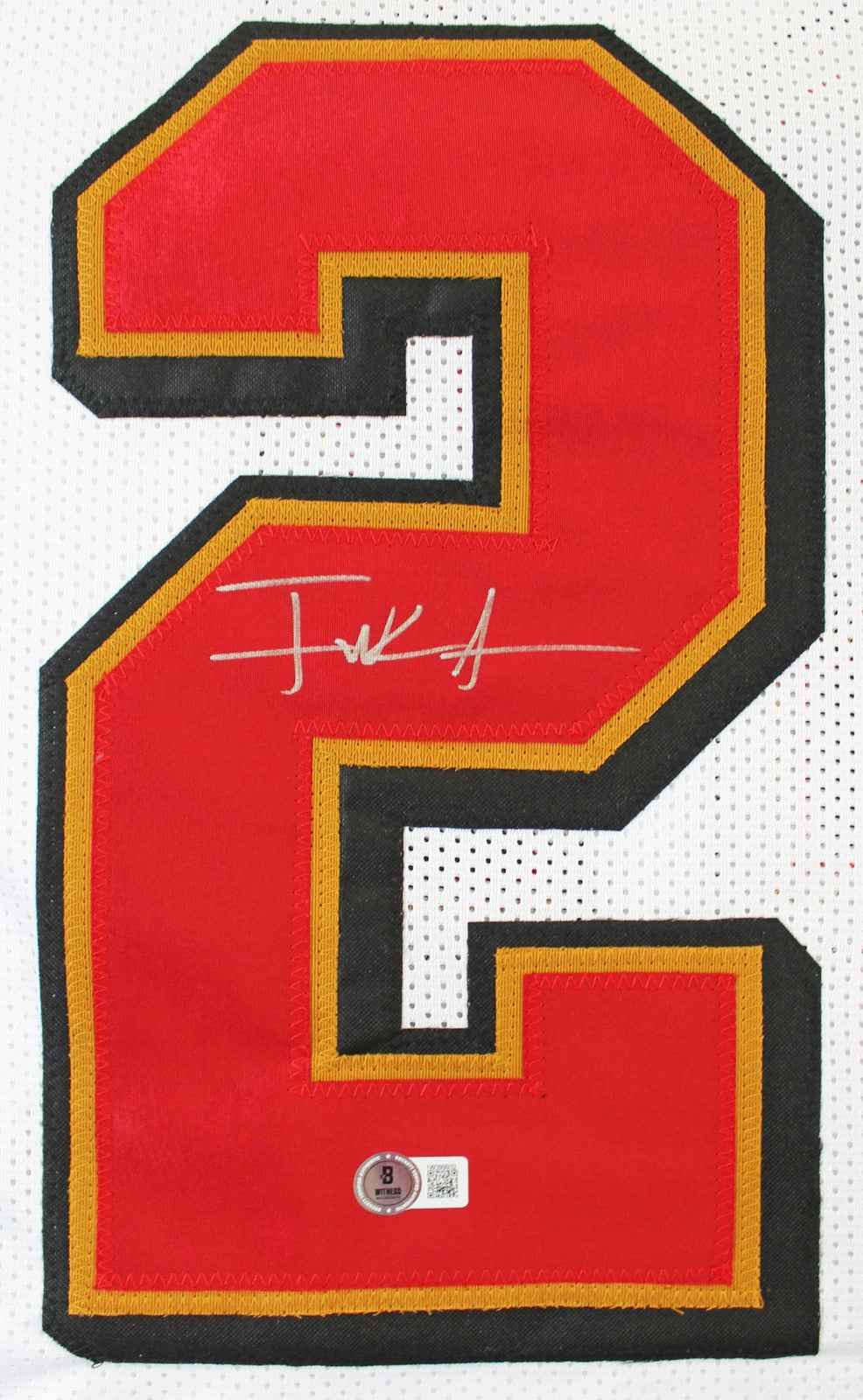 Frank Gore Authentic Signed White Pro Style Framed Jersey BAS Witnessed 2