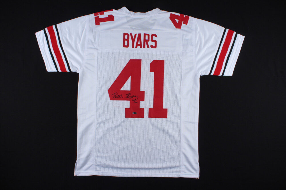 Keith Byars Signed Ohio State Buckeyes Jersey (Playball Ink Holo) Eagles RB