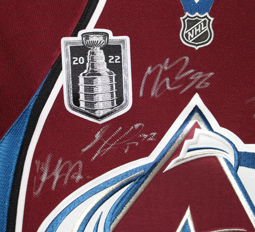 Colorado Avalanche Stanley Cup Team Signed Reebok 50 Jersey 20 Sigs BAS 37475
