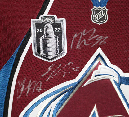 Colorado Avalanche Stanley Cup Team Signed Reebok 50 Jersey 20 Sigs BAS 37475