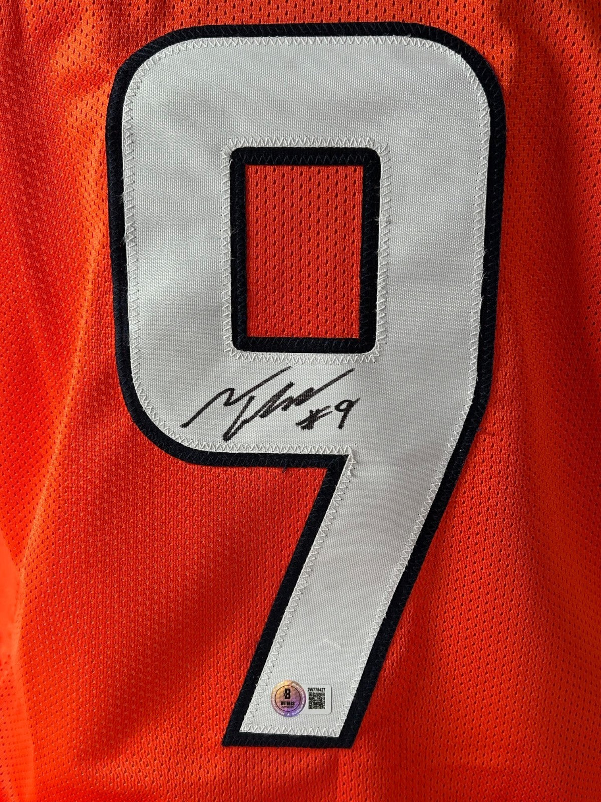 Talanoa Hufanga Autographed Custom Jersey (Orange) Beckett COA
