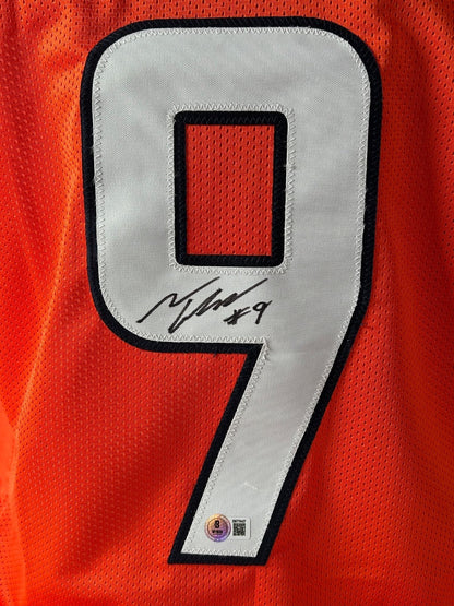 Talanoa Hufanga Autographed Custom Jersey (Orange) Beckett COA