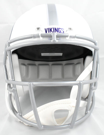 Randy Moss Autographed Vikings F/S Alt 2024 Speed Helmet -Beckett W Holo *Purple