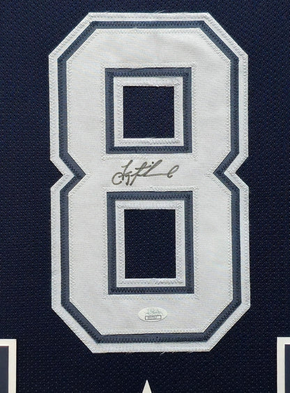 FRAMED DALLAS COWBOYS TROY AIKMAN AUTOGRAPHED SIGNED JERSEY JSA COA