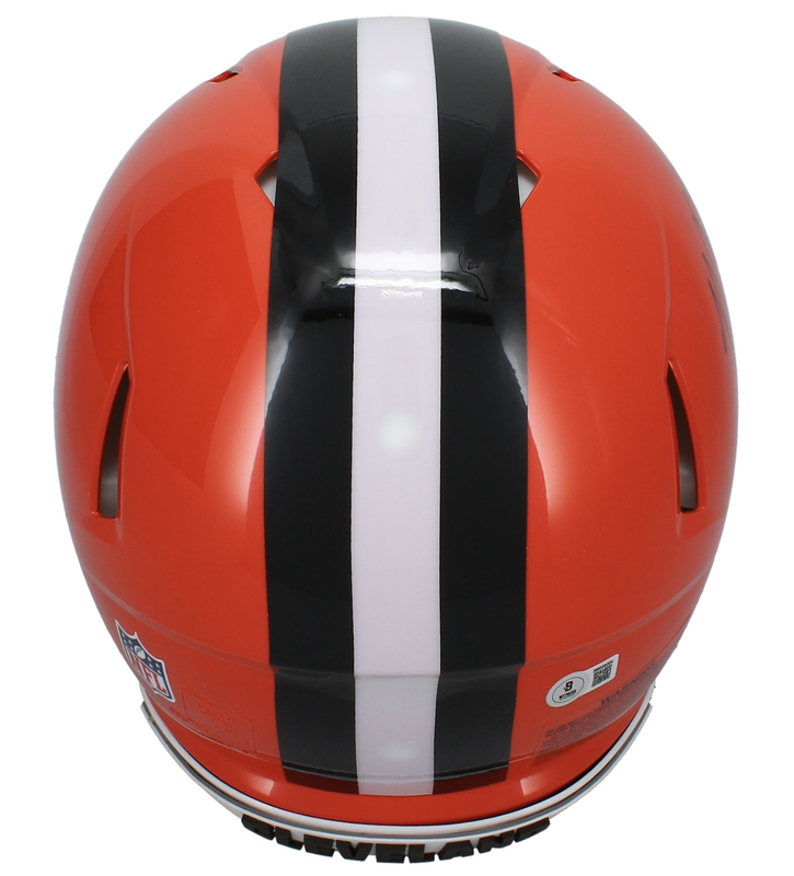 Myles Garrett Autographed Cleveland Browns Authentic Speed Helmet Beckett
