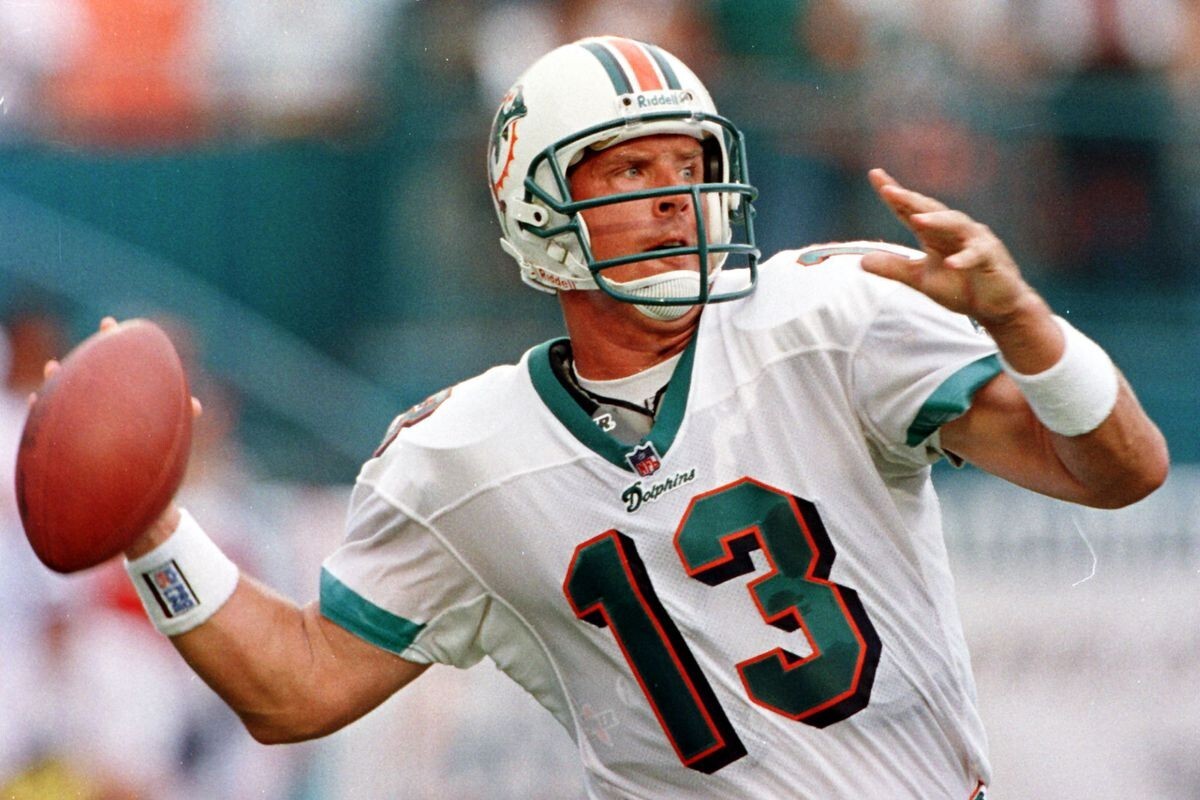 Dan Marino Signed Miami Dolphins Career Highlight Stat Jersey (Marino) HOF Q.B.