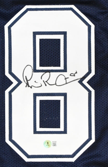 Michael Irvin Autographed Blue Pro Style Jersey - Beckett W Hologram *Black