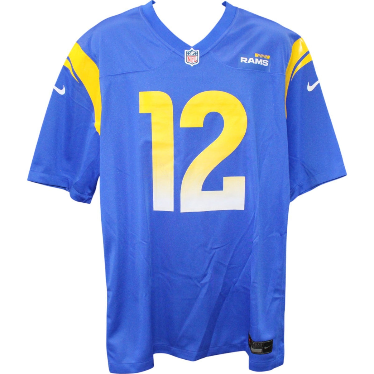 Puka Nacua Autographed Los Angeles Rams Nike Blue Jersey XL Fanatics 51275
