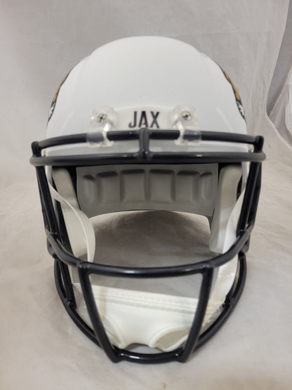 TRAVIS HUNTER SIGNED JACKSONVILLE JAGUARS ALT SPEED REPLICA HELMET BECKETT QR